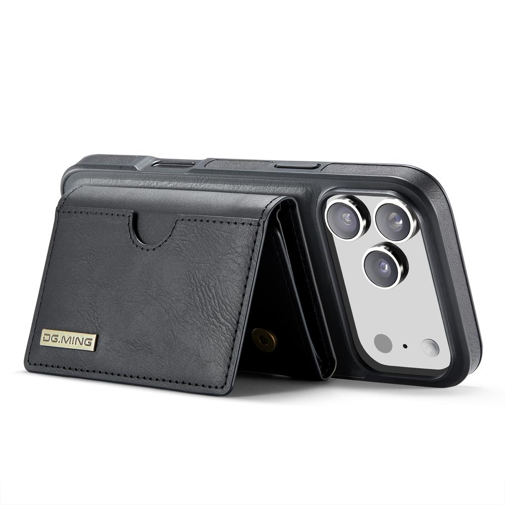 DG.MING M6 Series For iPhone 17 Pro Max Case Magnetic Wallet PU + PC + TPU Phone Cover