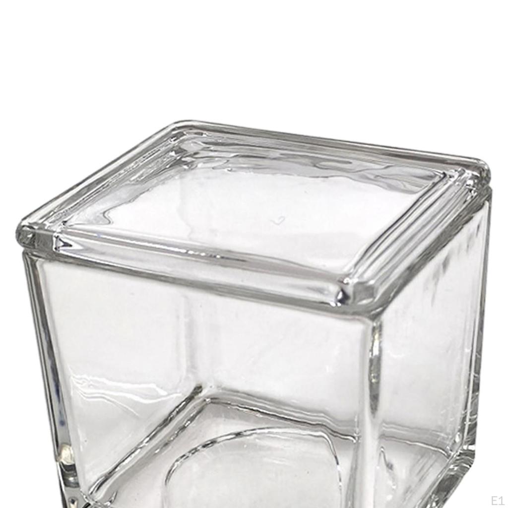 Laboratorní skleněná barvicí nádoba na sklíčka s víkem, nádoba s držákem vzorků