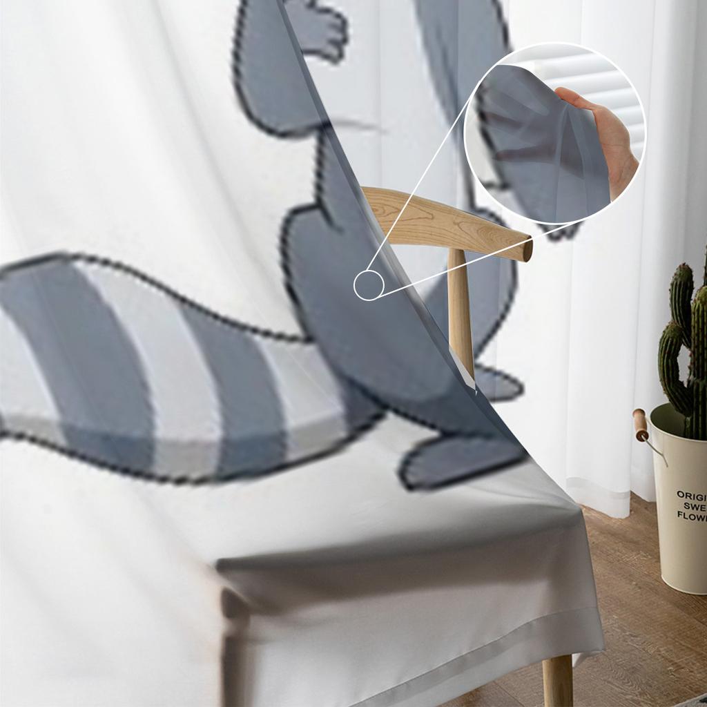 Kreskówkowy szop Przezroczyste zasłony do sypialni salonu Tiulowe zasłony na okno kuchenne Woalowe zasłony