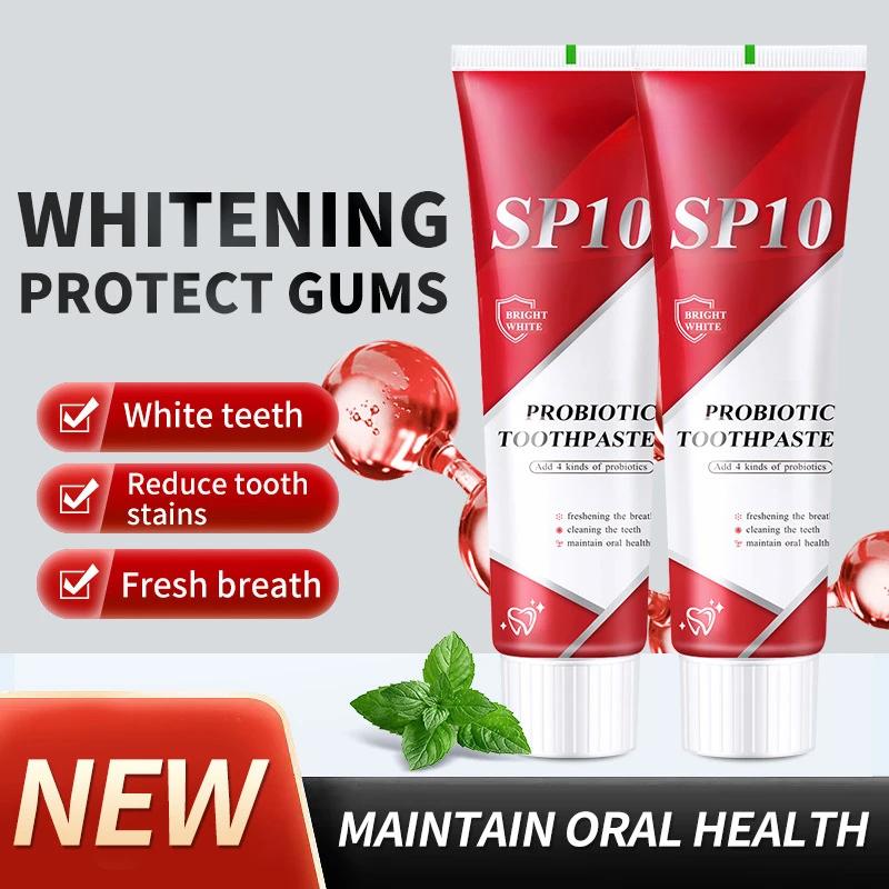 Dentifrice probiotique SP-10 Blanchiment des dents Élimine la plaque dentaire Taches Blanchiment des dents Hygiène bucco-dentaire Propre Haleine fraîche Produit de soin des dents