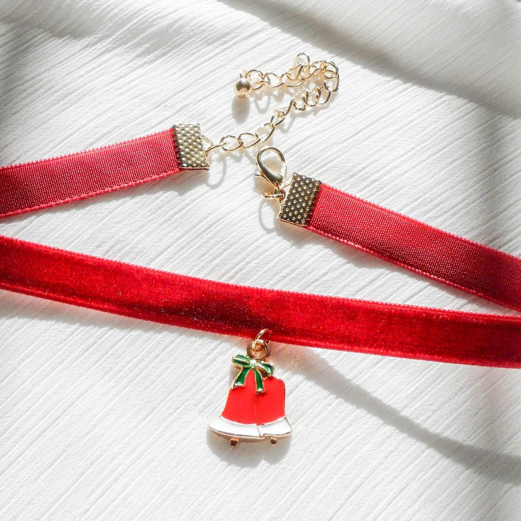 Christmas Snowflake Velvet Choker Necklace for Women