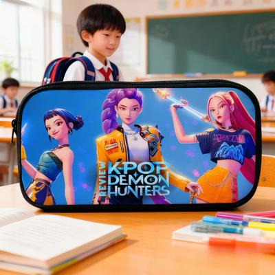 Hunter Kpop Schüler Federmäppchen Große Tasche Mädchen Büro Schule Federmäppchen Cartoon Teufel Federmäppchen Stiftebox