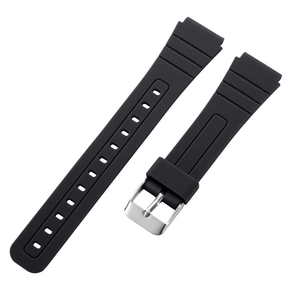 

18 мм силиконовый ремешок для часов для Casio F91W W800H SGW400 F-91W F84 F105/108 A158/168 AE1200 Водонепроницаемый ремешок для часов Замена браслета 18mm