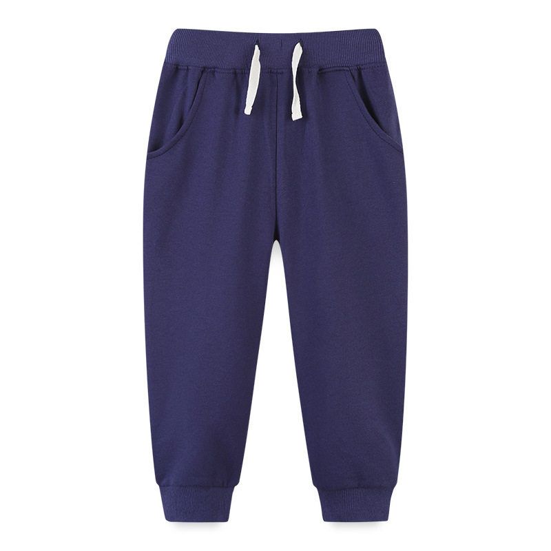 New Children's Pure Cotton Jogger Pants for Boys, Casual Loose Long Pants, Autumn and Winter, Multi-Color, Sweatpants for Young Children