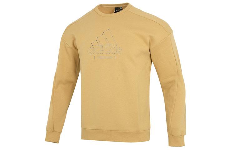Adidas Sweatshirts Men s Khaki Crew Neck Moderate Regular HM5155 M