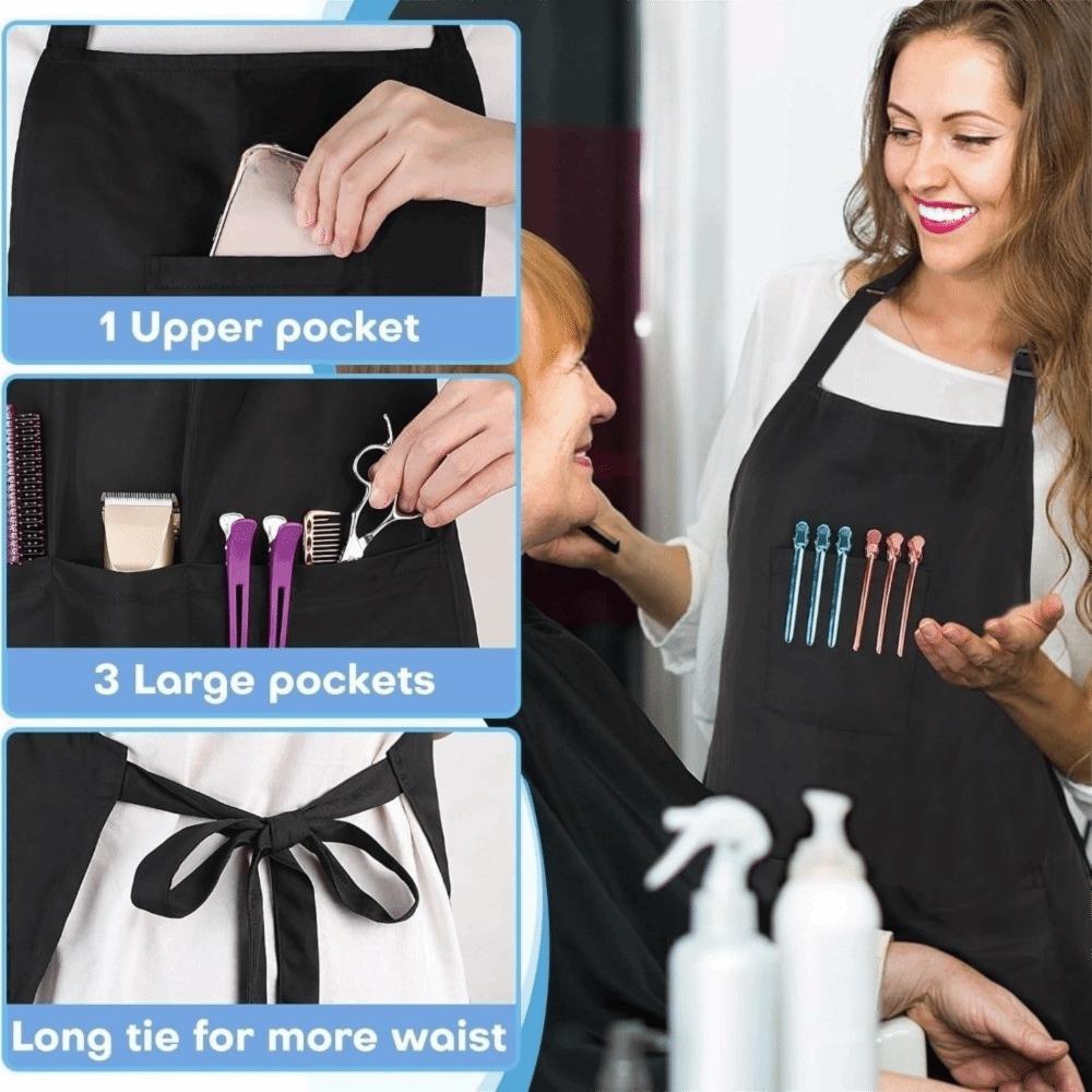 With Pockets Hair Cutting Cloth Waterproof Hair Salon Uniforms Coffee House