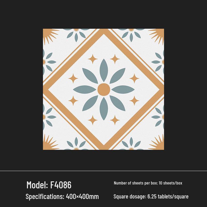 

400x400 Green French Retro Small Flower Tile for Kitchen, Bathroom, Balcony, and Floor 400*400