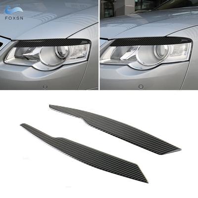 Car Styling Exterior Headlight Eyebrow Trim Eyelids Cover Eyelash Head Light Eye Lid Stickers For VW Passat B6  2005-2010