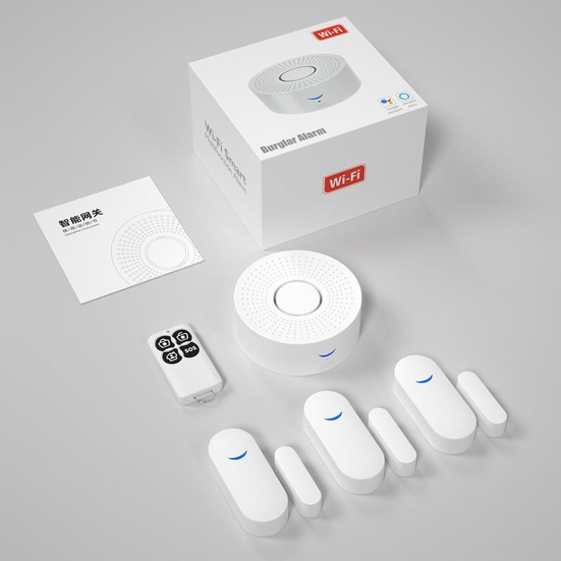 Tuya WiFi Smart Home Alarm System 433MHz Burglar Security Alarm Siren Smart Life App Control Wireless Home Alarms System Kits