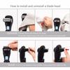180 Degrees Safety Razor Electric Back Hair Shaver Pain-Free Folding Long Handle Standard Men Shaving