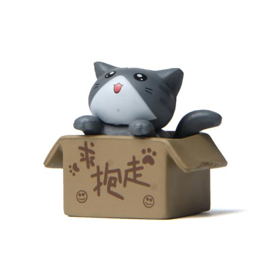 

Прекрасная твердая модель картонной коробки кот орнамент мультяшная коробка котенок подарок на день рождения серый