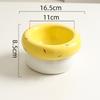 Cute Donut Shape Ceramic Pet Bowl Elevated Cat Bowl Protects Cervical Vertebrae Pet Supplies