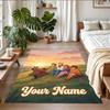 Crystal Velvet Rug Custom Name Text, Soft Non Slip Floor Mat Home DecorScooby-Doo
