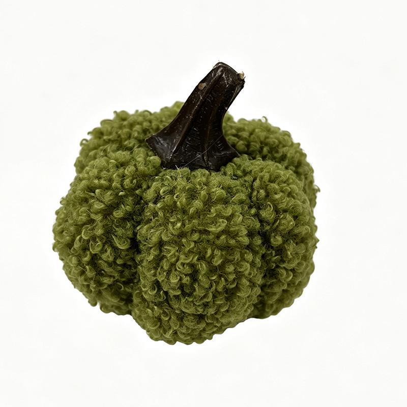 Cross-border Plush Pumpkin Halloween Ornament - Teddy Velvet Lamb Wool Decor.