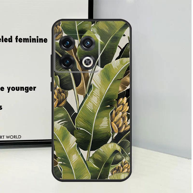 Tropical Leaf Pattern Case For OnePlus 12R 10T 9R 10R 12 11 9 10 Pro OnePlus Nord 2 2T CE 3 Lite N20 N10 Cover