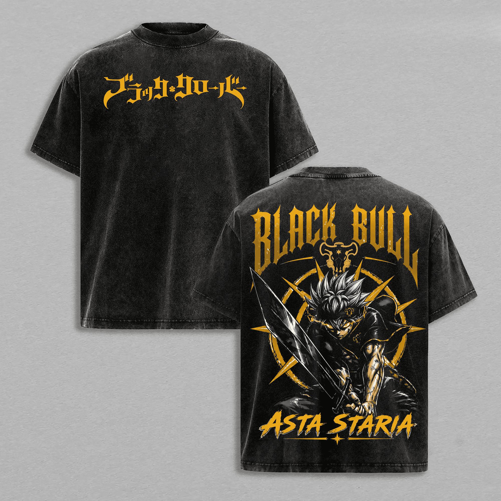 

Harajuku Anime Black Clover T-shirt For Men s Clothing Asta Vintage Washed Oversized T Shirt Summer Short Sleeve Cotton Tee Tops S чёрный