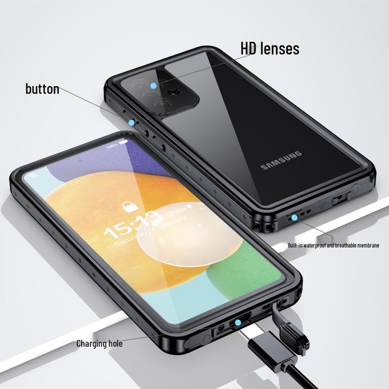 Red Pepper Waterproof Shockproof Case for Samsung A52/A53 - Full Coverage Outdoor & Diving Protection