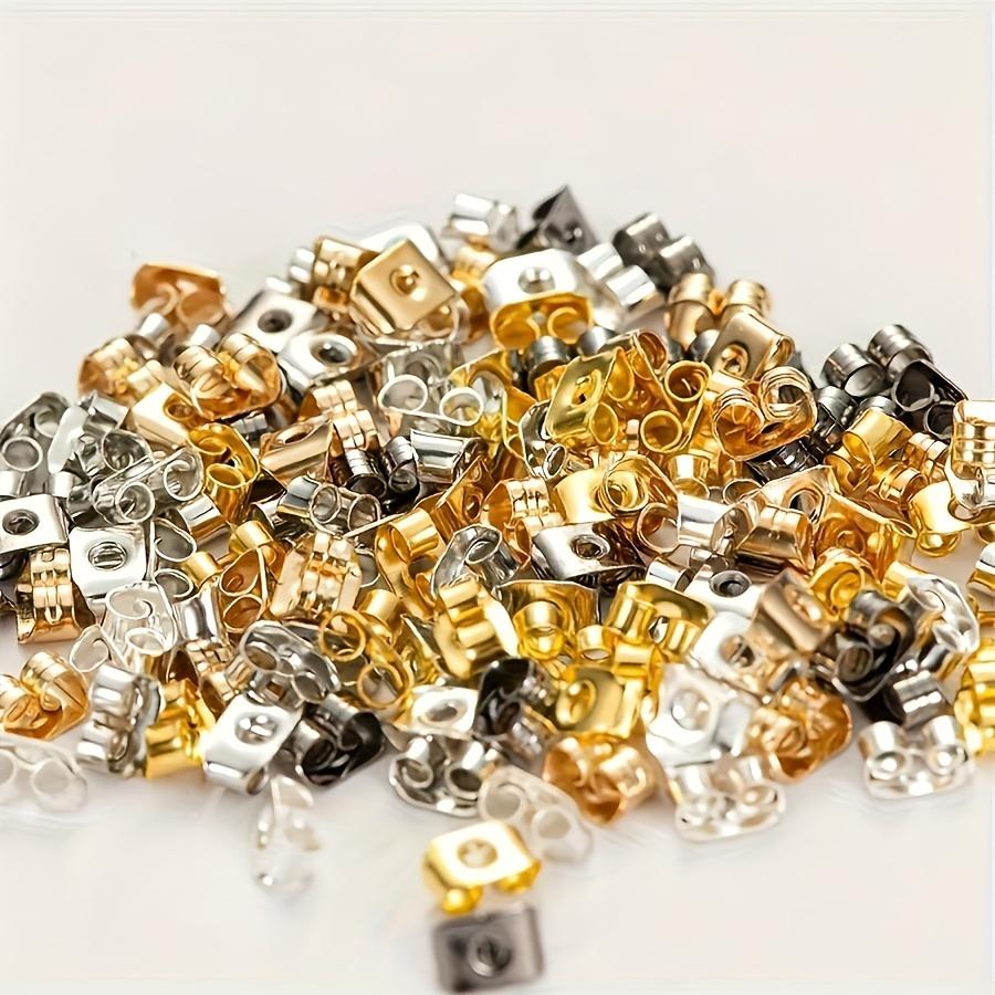 24pcs/Lot  Blank Post 4/5/6/8/10mm Earrings Studs Base Pins With Earring Plug Findings Ear Back For Jewelry Making