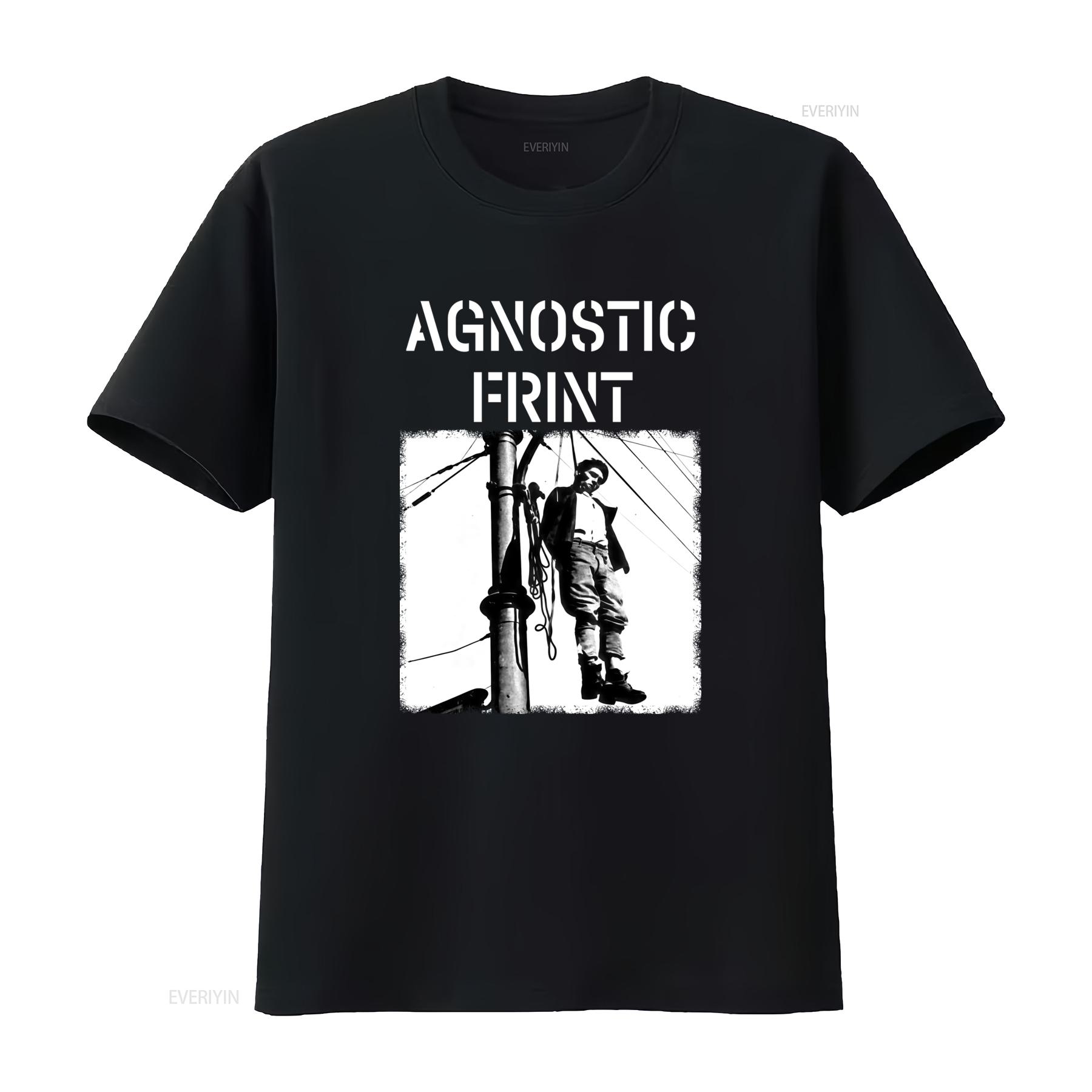 

Agnostic Front Cotton Mens T Shirt Vintage Print Sizes 234XL E199 vintage Washed fashion homme Versatile designer clothes 4XL