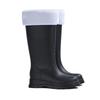 Fashion classic rain shoes women's high rain boots rainy day outdoor travel thickened non-slip waterproof shoes women's rubber shoes British boots