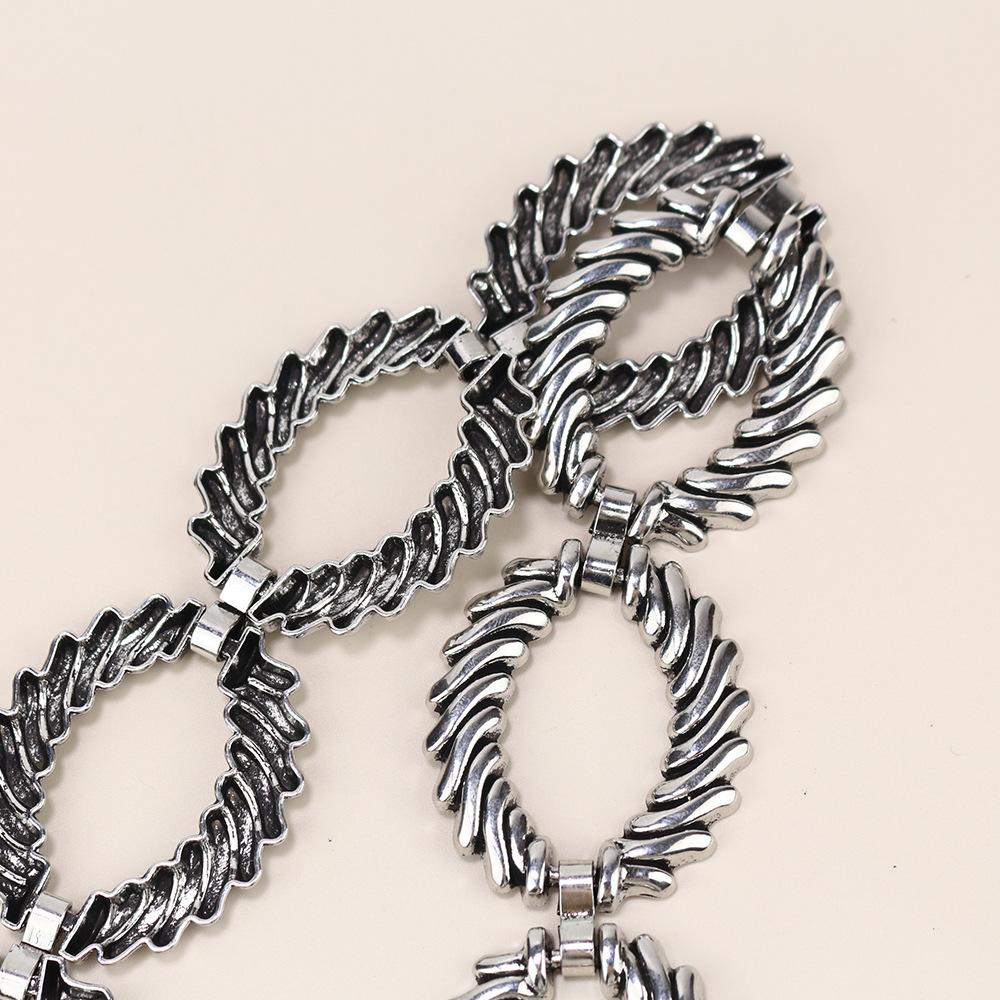 Waist Chain Women'S High Sense Women'S Retro Silver With Skirt Metal Chain Belt Waist Chain