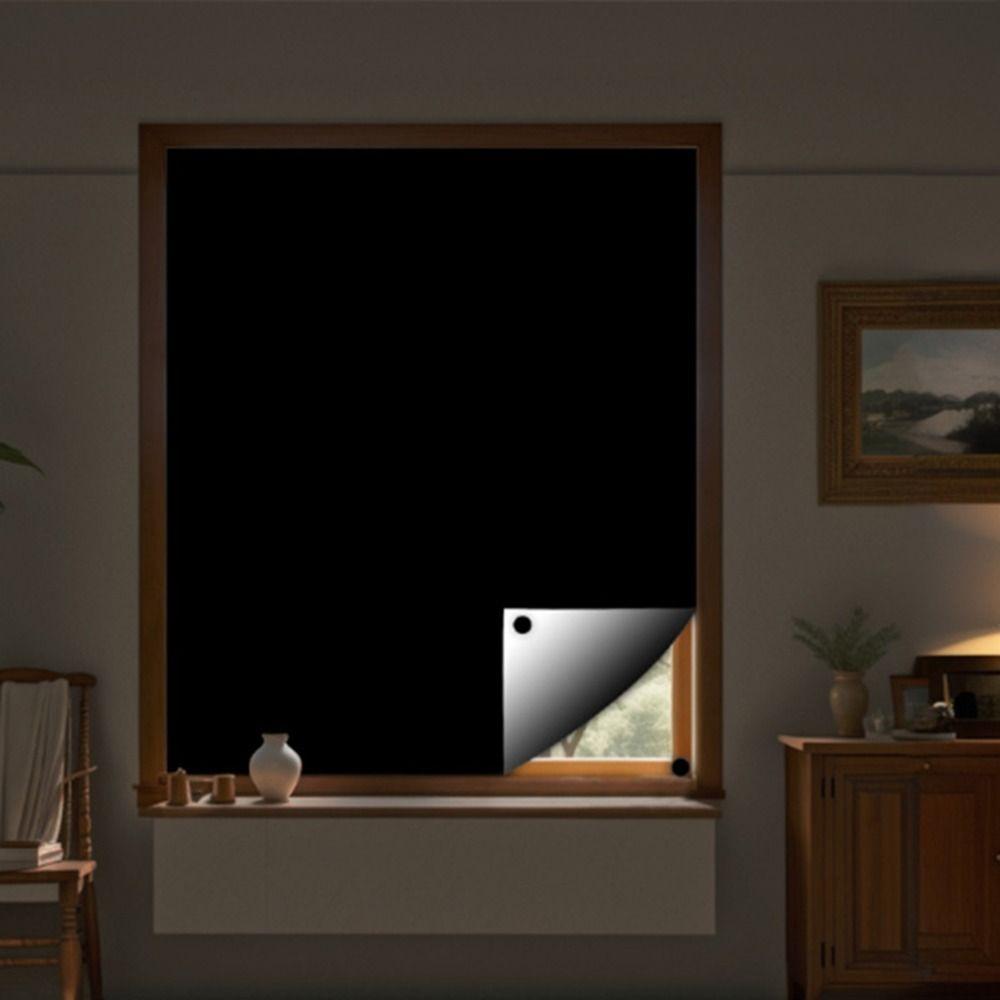 With 32 Stickers Travel Blackout Curtain Removable No Drill Temporary Curtain  Bedroom