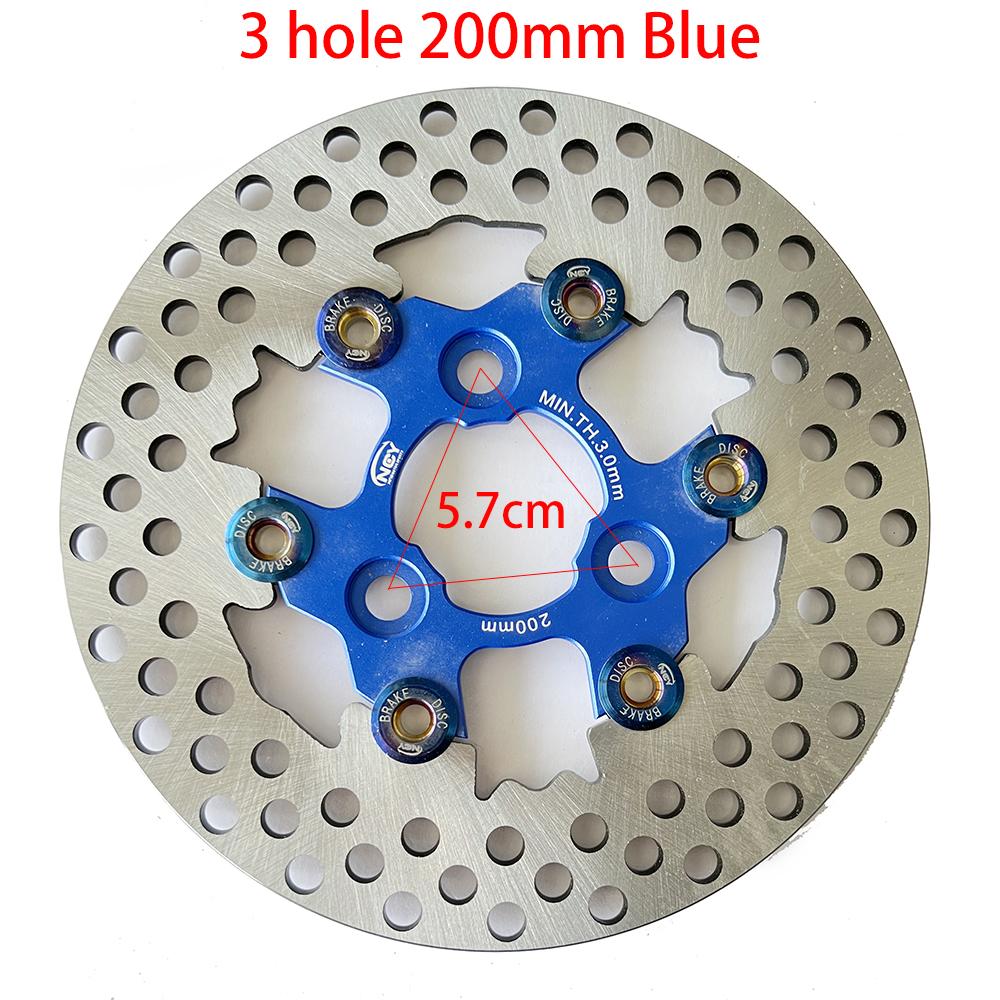 

Universal Aluminum alloy Floating discs motorcycle brake disc Outside diameter 200mm/220mm/245mm/260mm Rapid cooling brake pads 5.7cm Blue 200mm