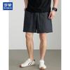ROMON Men's Ice Silk Multi-Pocket Casual Shorts