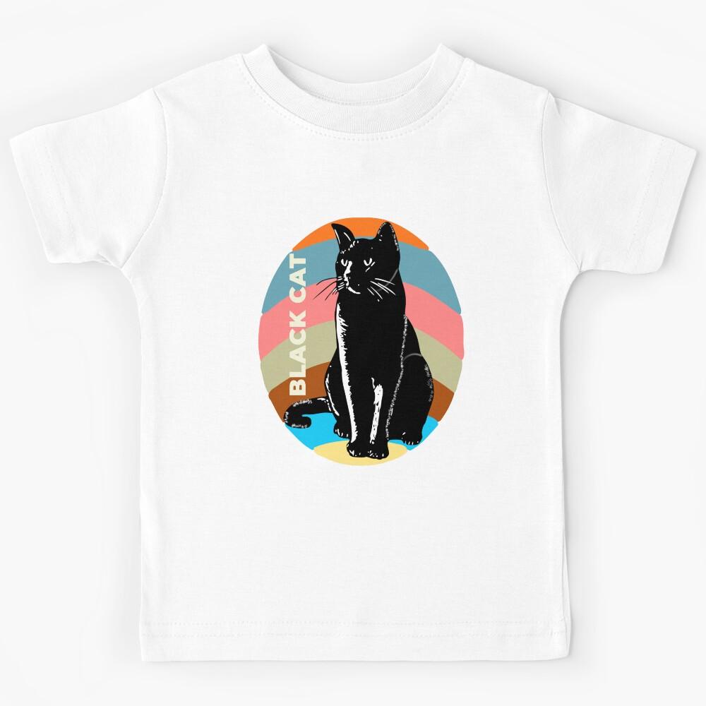 Black Cat Angry Look Kids T-Shirt 170