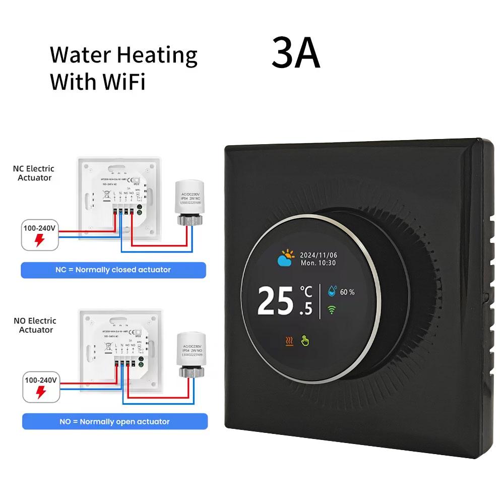 Tuya WiFi Smart Knob Thermostat Underfloor heating, water-gas boiler, household room, programmable thermostat Works with tuya