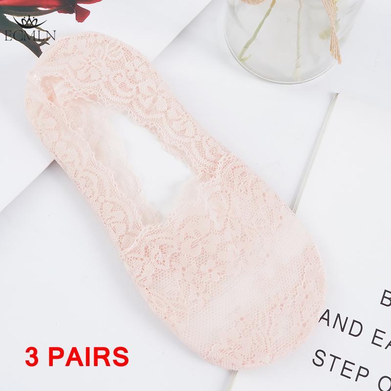 

Новые кружевные носки-лодочки для женщин на лето тонкие неглубокие силиконовые нескользящие не спадающие невидимые носки One Size