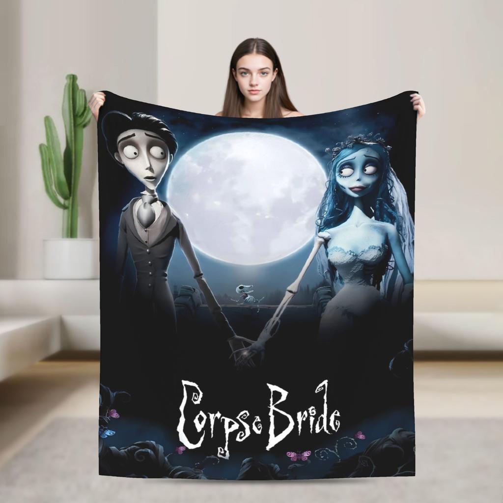 Anime Film Corpse Bride Decke Warm Weich Mode Plüsch Überwurfdecke Für Jungen Mädchen Outdoor Flanell Tagesdecke Bettbezug