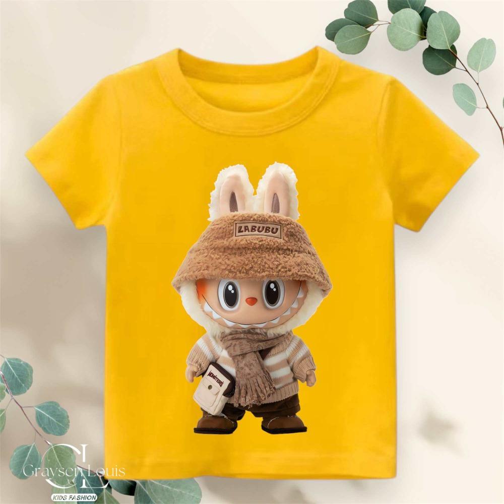 Unisex Children's T-shirt Girl/boy Short-sleeved Rag Doll Pattern Size 100-160cm