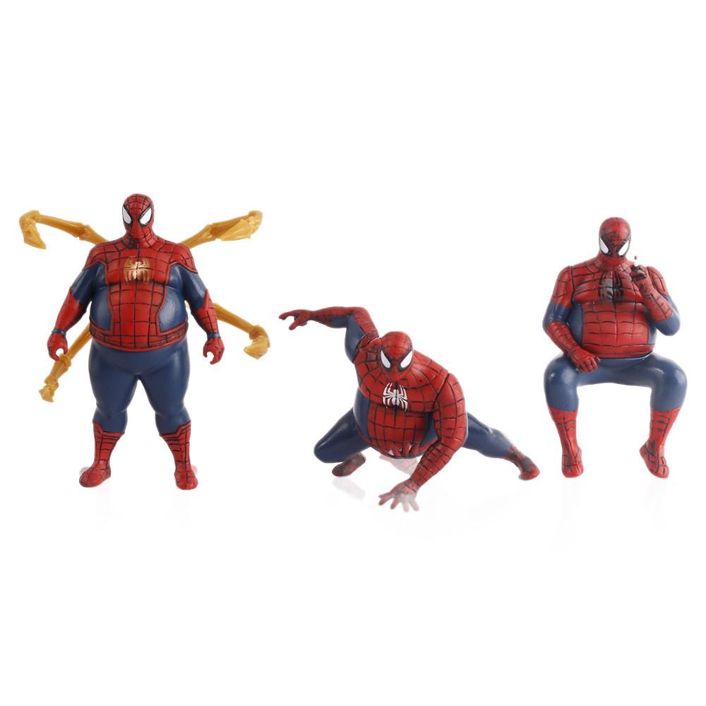 Fat Chubby Spider Man Pvc Desk Decor With Hero Figurine For Office And Car Display