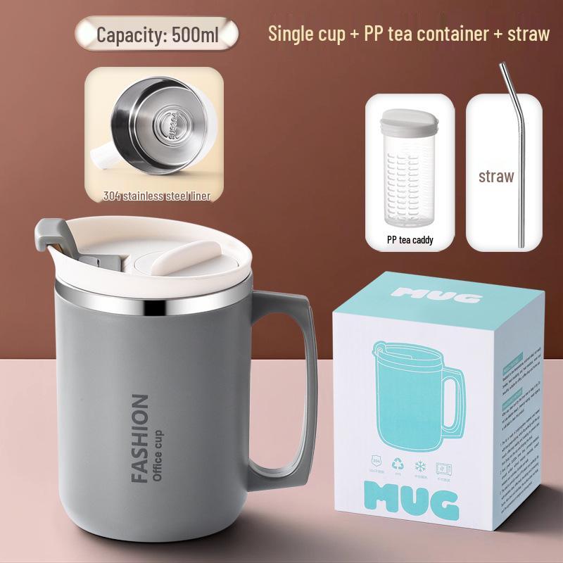 Yuedis 304 Stainless Steel Double-Layer Anti-Scald Creative Coffee Mug