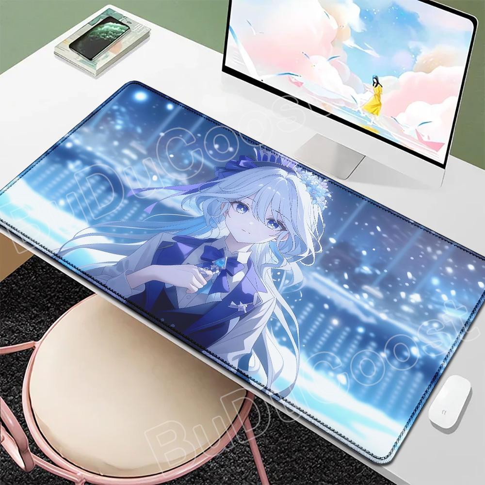 New Wallpaper Gamer Genshin Furina Mouse Pad Anime Gaming Mouse Pad HD Printing Table Pads Rubber Desktop XXL Mousepad Desk Mats