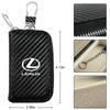 WRSP5 Carbon Fibre leather Car Key Bag Men's Storage Case For Lexus GX460 Ct200h IS250 ES 220D IS200 Fsport GS GX IS LS LX NX RX UX CT