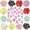26 Stück/Set 6cm Englische Buchstaben-Aufnäher Goldrand Chenille-Aufnäher zum Aufbügeln für DIY-Bastelarbeiten Kleidung Hut Tasche Dekoration