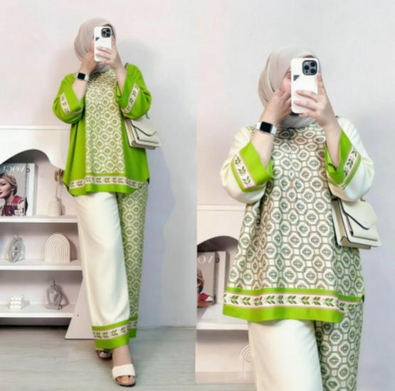 

Bohemian Style Loose Three-Quarter Sleeve Pants Two-Piece Set 4XL