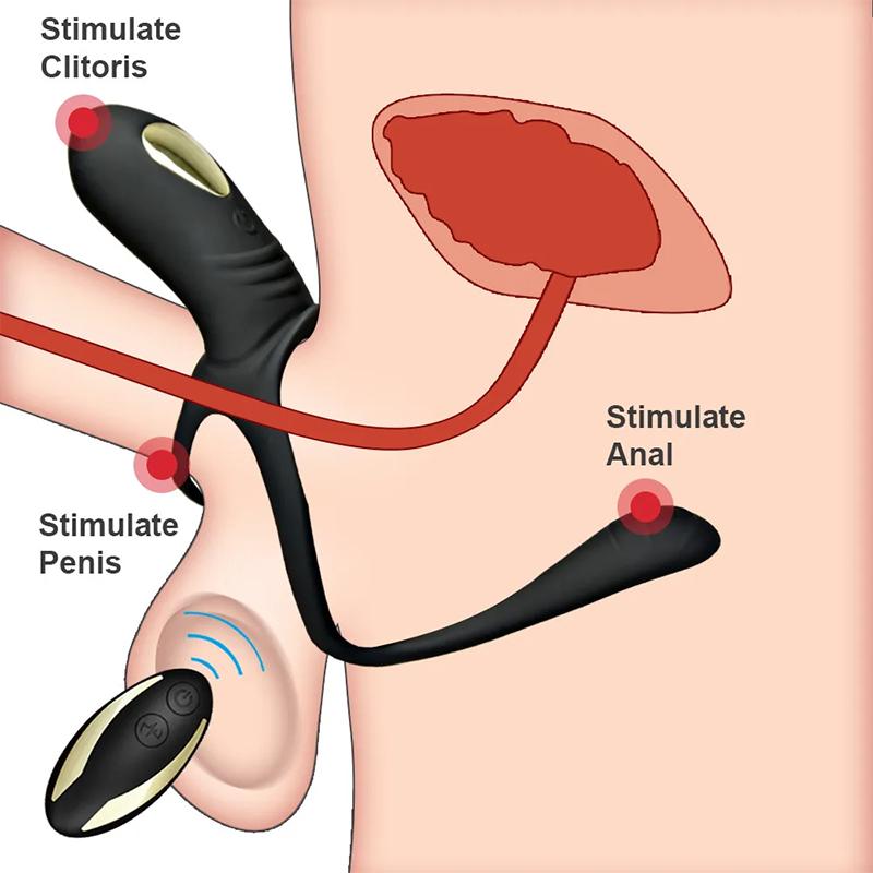 Penisring Vibrierender Klitorisstimulator G-Punkt-Massagegerät Verzögerung der Ejakulation Vagina Orgasmus Massageador Anal Vibrator Produkt für Erwachsene