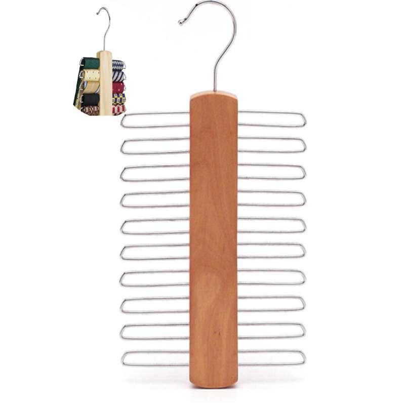 Modern Minimalist Scarf And Tie Holder Dual-layered Design For Easy Organization