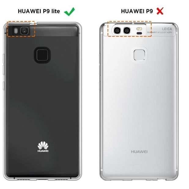 Huawei P9 LITE Case - Phonillico - Soft TPU - Ultra Slim - Tempered Glass Film Included - Transparent