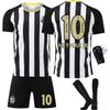 2526 Santos Auswärtstrikot Nr.. 10 Neymar Kurzarm Fußballtrikot Kinder Männer Frauen Anzug