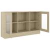 Display Cabinet Sonoma Oak 120x30.5x70 cm Engineered Wood