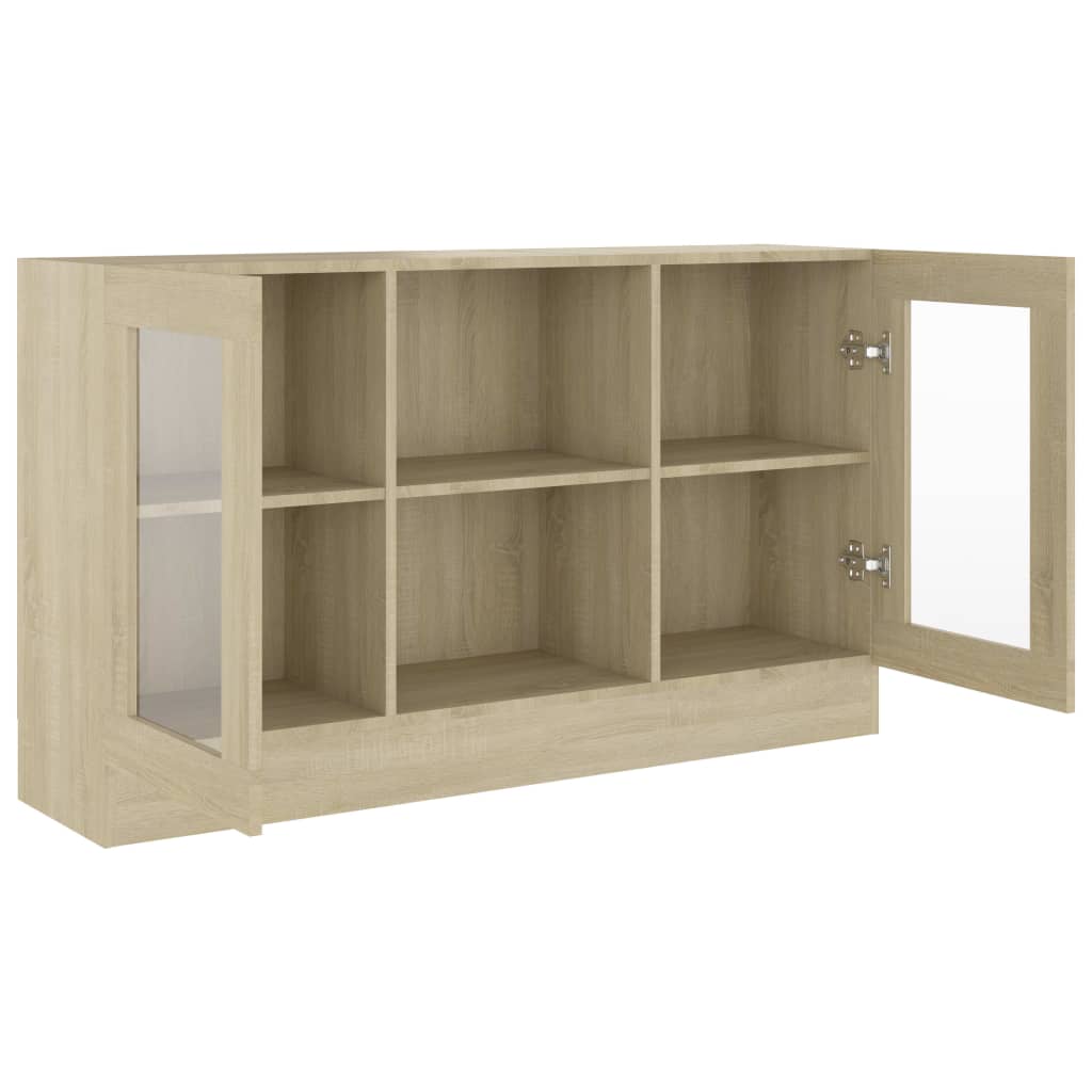 Display Cabinet Sonoma Oak 120x30.5x70 cm Engineered Wood