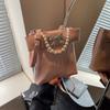 Bag Women's New Fashionable Versatile Shoulder Messenger Bag Pearl Portable Bucket Bag