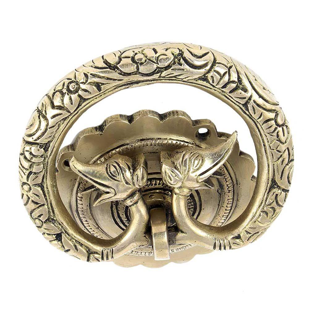 Brass Elephant Door Knockers for Front Door - Gold Entrance Door Decoration Items for Home - Victorian Style Door Accessoriess