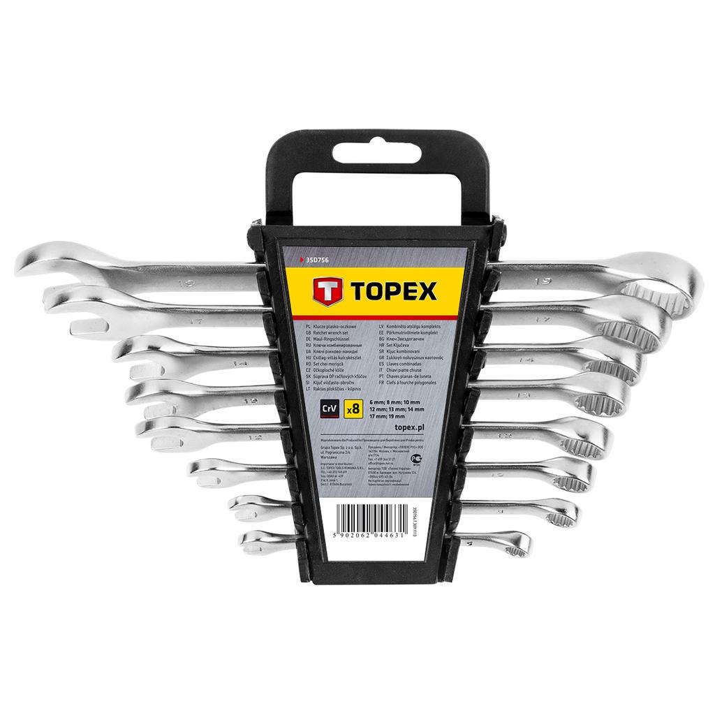 Combination wrenches 6-19 mm, set of 8