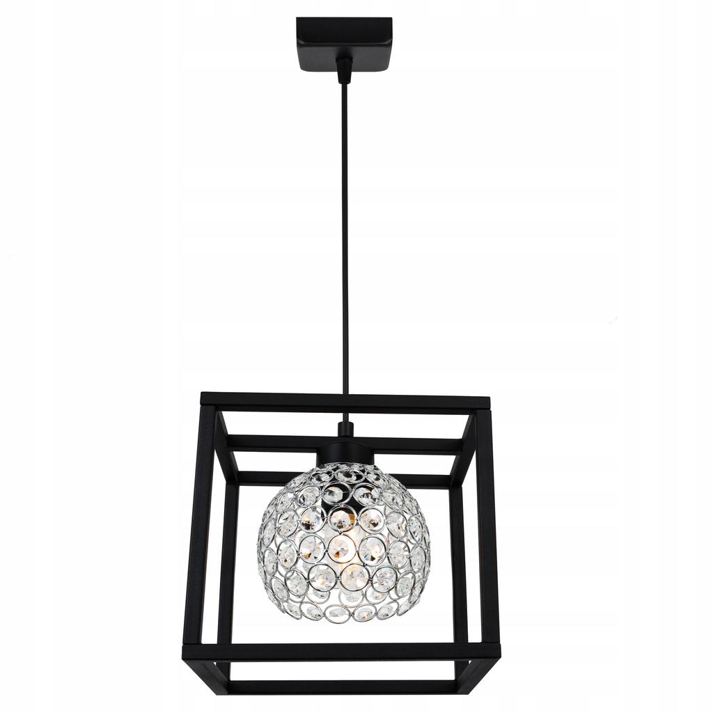 HANGING LAMP CAGE ELEGANT GLASS BALL