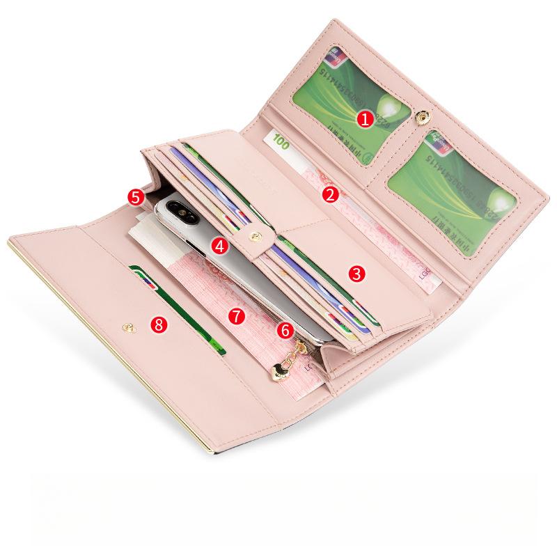 Portofel Nou 2025 Damă Pliabil Triplu din Piele Naturală Spațios Minimalist Clutch cu Sloturi pentru Carduri Design Elegant